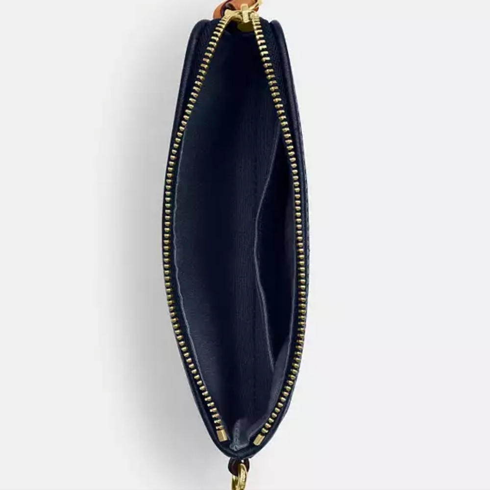 Coach Corner Zip Wristlet in Signature Denim - Picture 4 of 5